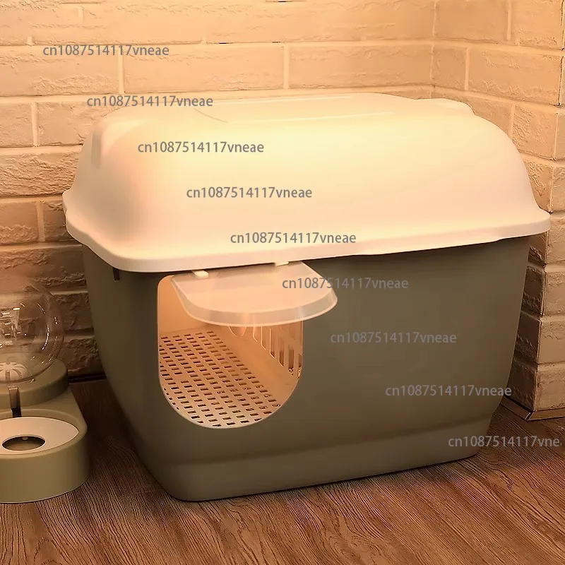 Corridor Cat Litter Box, Fully Enclosed, Anti-sand Splash, Oversized Giant Toilet