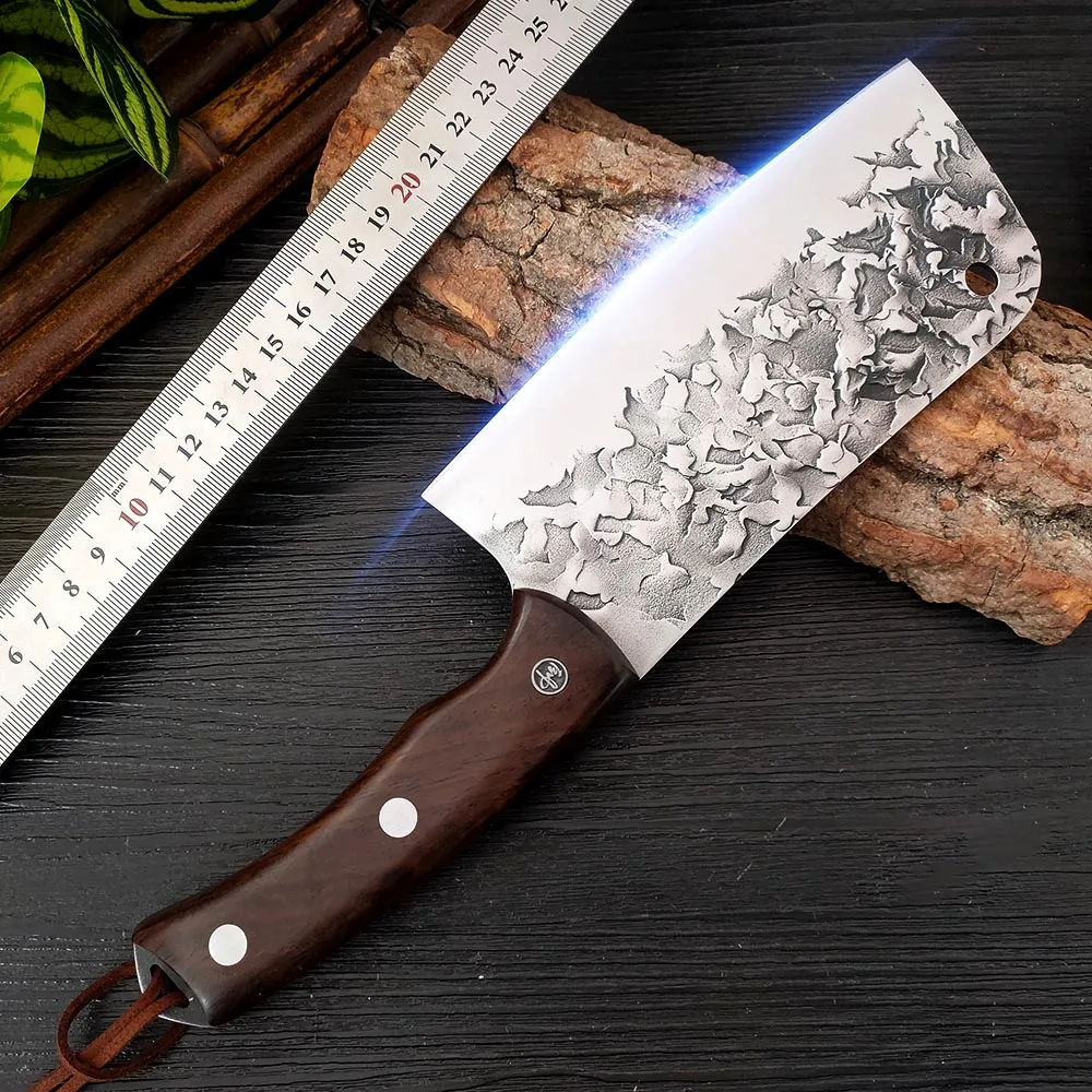 

High Carbon Steel Cleaver knife Forging Knife Handmade Chef Knife Sliced with Kitchen Knife, Butcher Knife