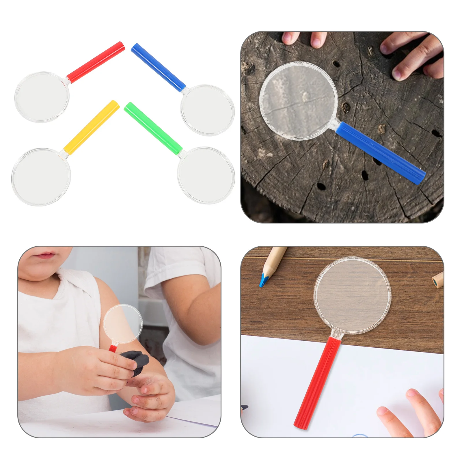 แว่นขยายพกพาสำหรับเด็ก 20 ชิ้น ขนาดเล็กกะทัดรัด ทำจากพลาสติก เหมาะสำหรับการสำรวจธรรมชาติกลางแจ้ง วิทยาศาสตร์ และห้องเรียน