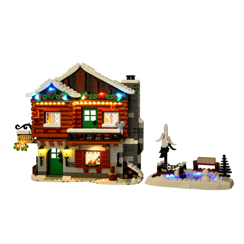 Kit de iluminação LED LYBMTWF compatível com modelo de cabine de montanha de neve de inverno Lego10325 (NÃO inclui os tijolos de construção)