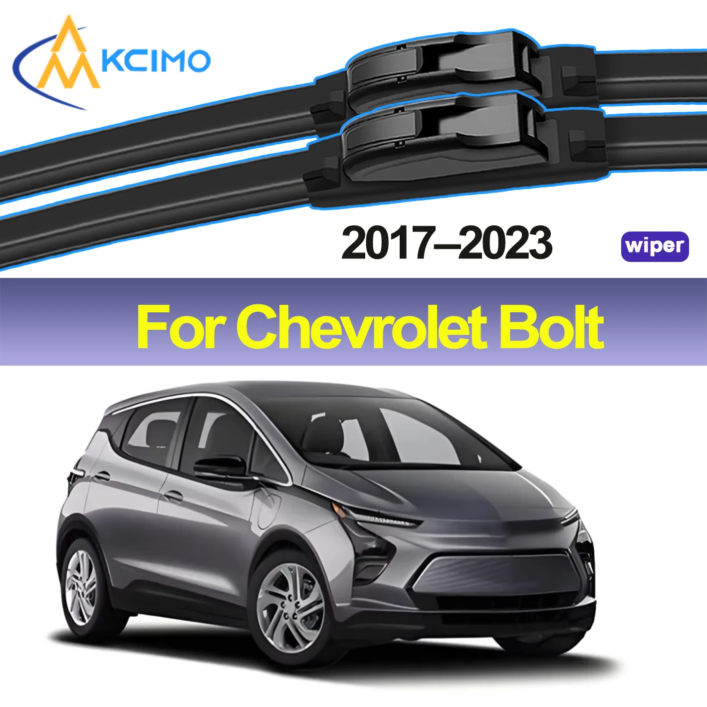 

2pcs Quality Windscreen Silent Black Car Rain Brush Suitable for Chevrolet Bolt 2017-2023 Opel Ampera-e Front Windshield Brush