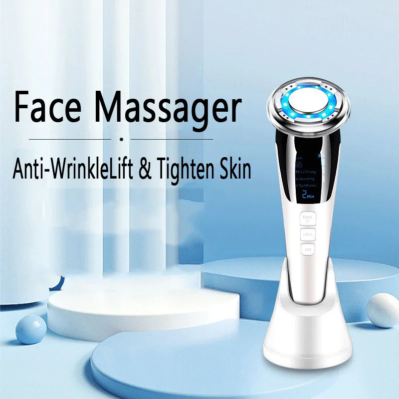 مدلك الوجه مكركرنت تدليك الوجه الاهتزاز شد الجلد شد الوجه المضادة للتجاعيد جهاز الجمال أداة العناية بالبشرة SLY02