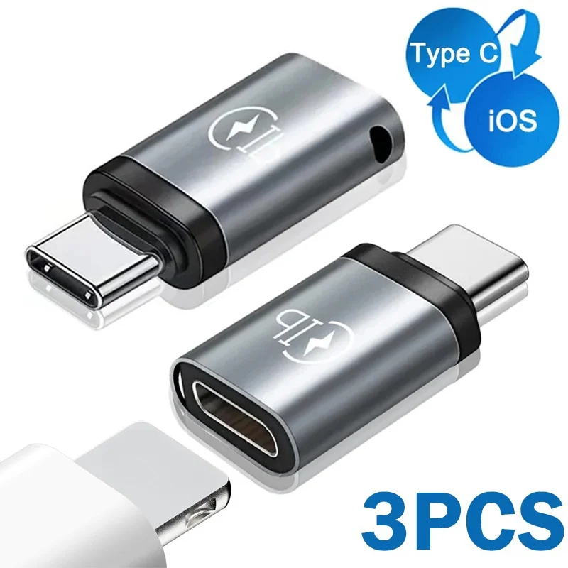 1/2/3Pcs Lightniing Female To USB C Male Cable Converter Carplay Type-C Phone Charger Adapter for IPhone Pro MAX Huawei Xiaomi