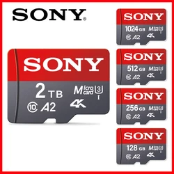 Tarjeta de memoria Micro SD Original SONY U3 A2 Clase 10 2TB 1TB 512GB 256GB 128GB 64GB tarjeta Flash Micro SD TF MicroSD para cámara de teléfono