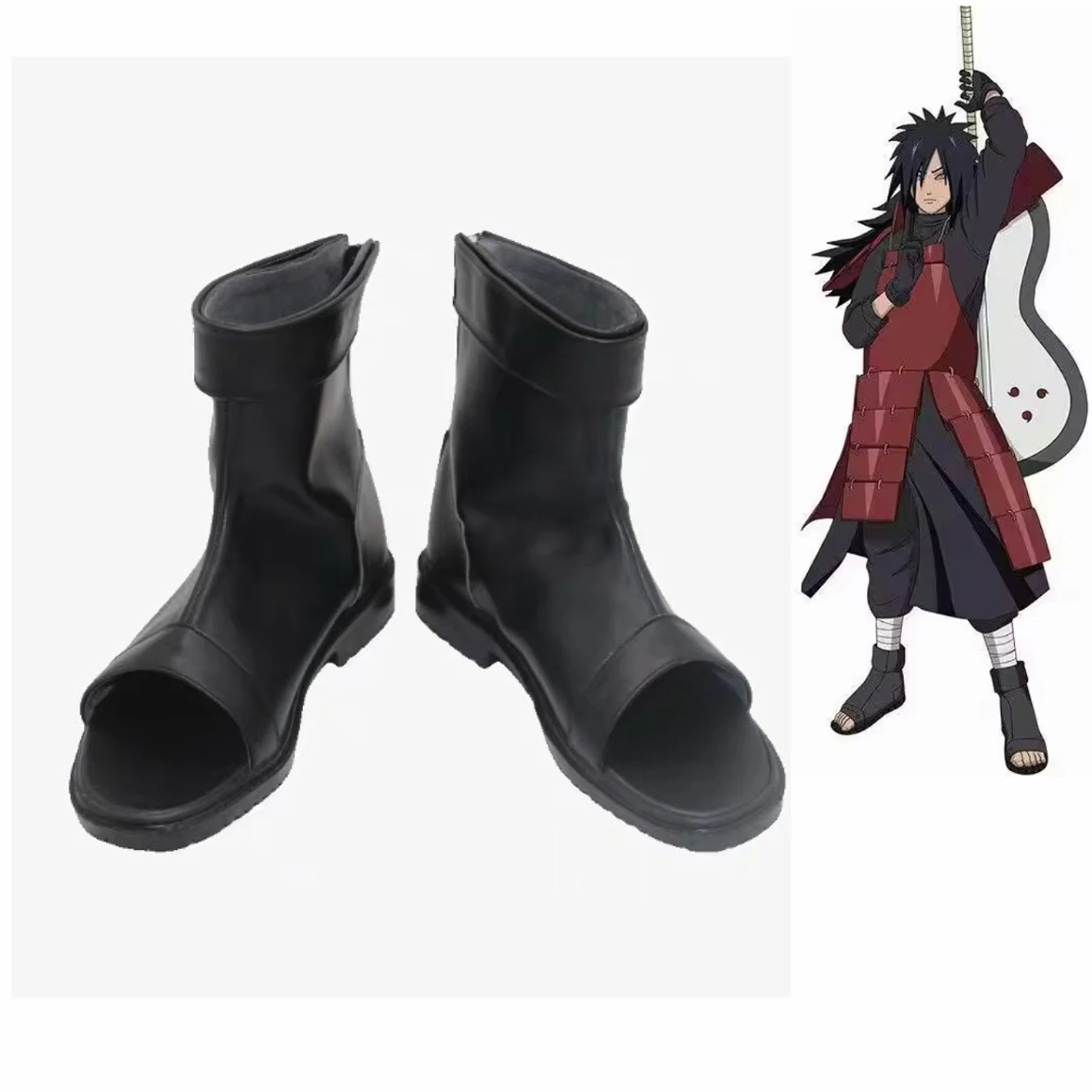 

Anime Akatsuki Uchiha Madara Cosplay Shoes Man Boots Halloween Costume Party Shoes