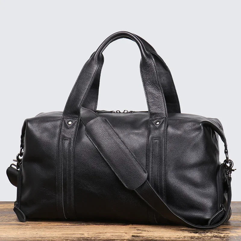 Men's Genuine Leather Hand-held Travel Bag Short Business Trip Luggage Top Layer Cowhide Sports and Fitness Designer Luxury Bag
