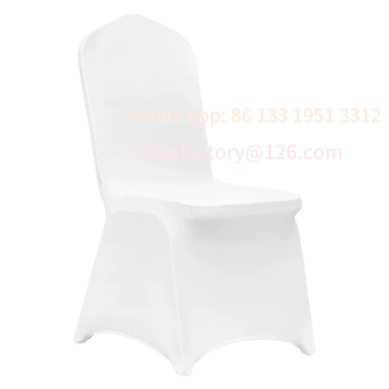 

Customizable 12/30/50/100Pcs Wedding Chair Cover Spandex Stretch Slipcover for Restaurant Banquet Dining Party White