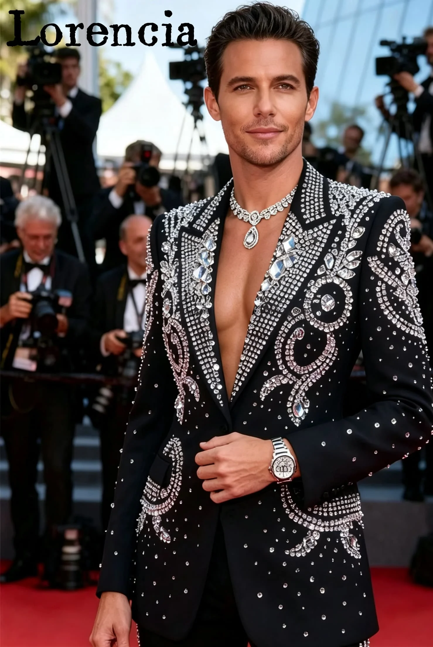 Rhinestone Men Suits 2 Pieces Sets Crystal Embellished Groom Wedding Tuxedos Customized Slim Fit Male Party Blazers Ropa Hombre
