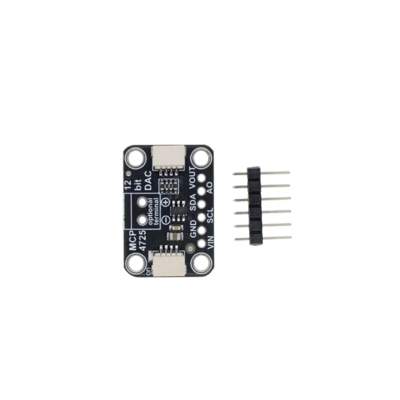 2.7-5.5V MCP4725 12‑Bit DAC Breakout-Plug‑and‑Play STEMMA QT/Qwiic Module for Programmable Voltage & Audio Signal Generation