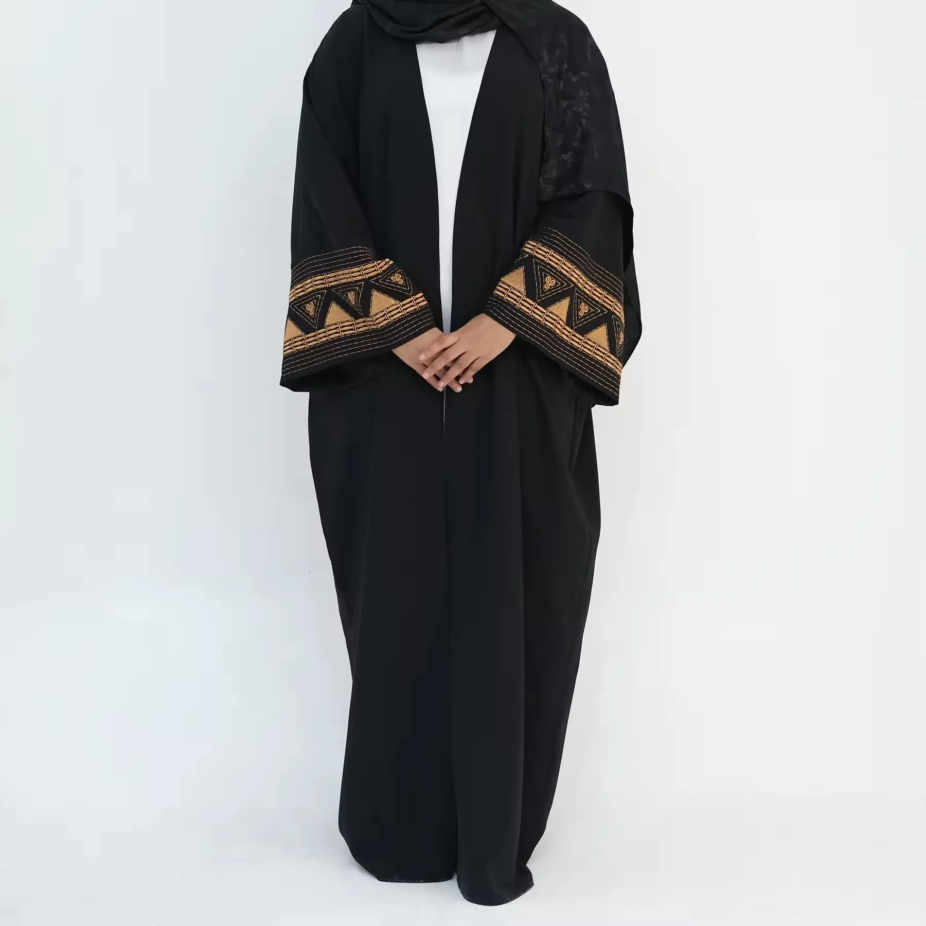 Ethnic style Open Batwing Kimono Abaya Dubai 2024 Islam Muslim Dress Women Kebaya Kaftan Robe Musulmane Caftan Marocain Femme