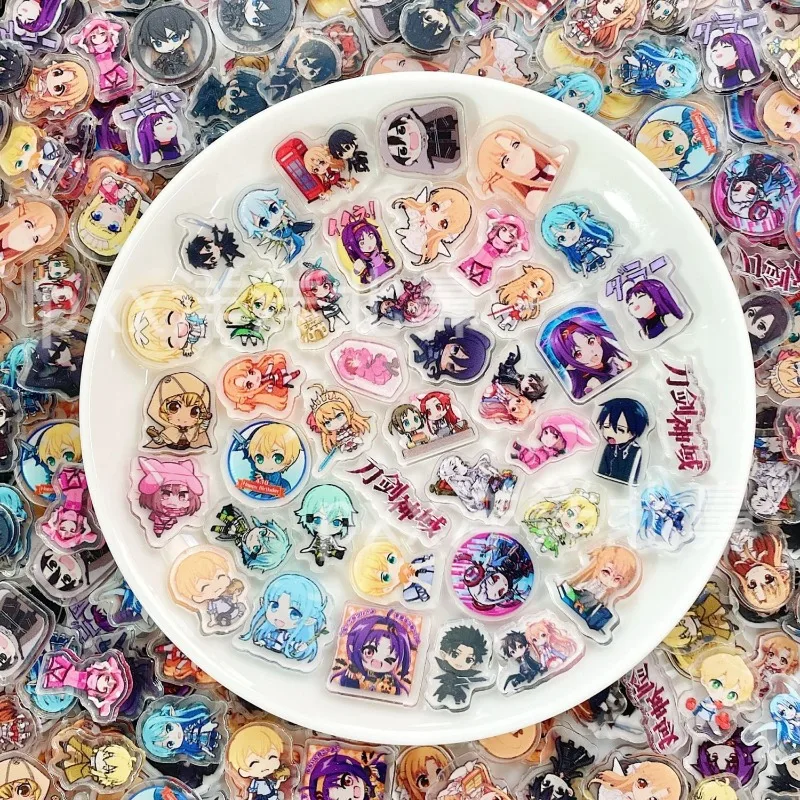 Anime épée Art en ligne 100 pièces acrylique bricolage Patch dessin animé Kawaii intercalaire Double-transparent Film fait à la main matériel accessoires