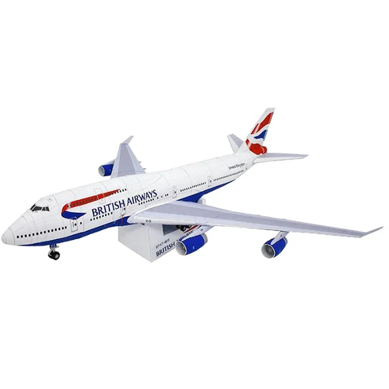 

1:144 самолет Boeing 747, гражданский авиационный самолет, набор 3D-моделей бумажной карты «сделай сам»