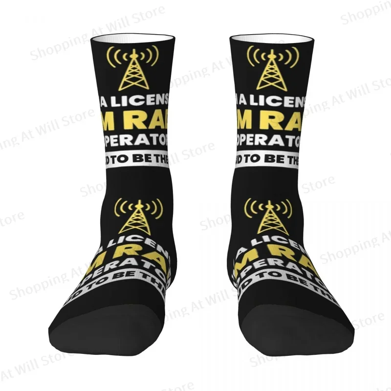 Amateur Ham Radio Grandpa Fathers Day Gift Unisex Winter Socks Outdoor Happy Socks Street Style Crazy Sock