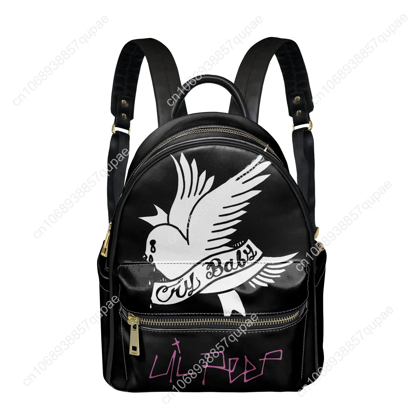 Harajuku Lil Peep Backpack Hip Hop Rapper Womens Men Double Shoulder Bag Business Travel Bookbag Rucksack Gift Daypack