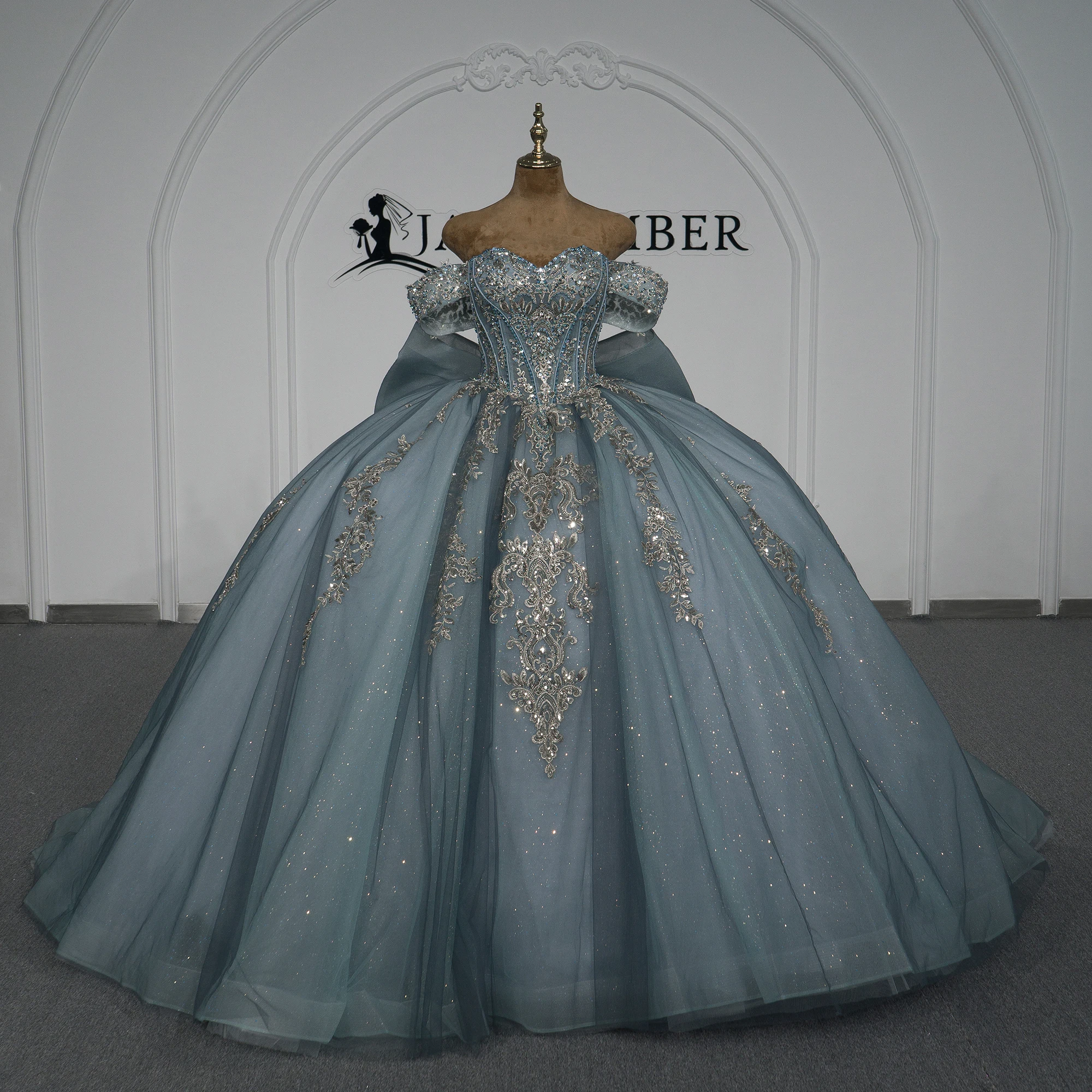 Customized Vestidos De 15 Quinceañera Lace Princess Quinceanera Dresses Bow Women Birthday Dress Beading Sweet 16 Dress