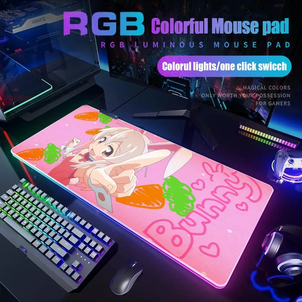 

Onimai Я теперь твоя сестра Коврик для мыши Gamer Rgb Настольный коврик Подсветка Светодиодный коврик для мыши Настройка аксессуаров Настольный коврик Большой коврик для мыши Подсветка