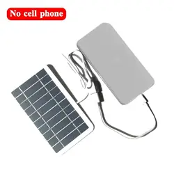 Solar Panel With USB Waterproof Outdoor Hiking And Camping Portable Battery Mobile Phone Charging Bank Charging Panel 5V