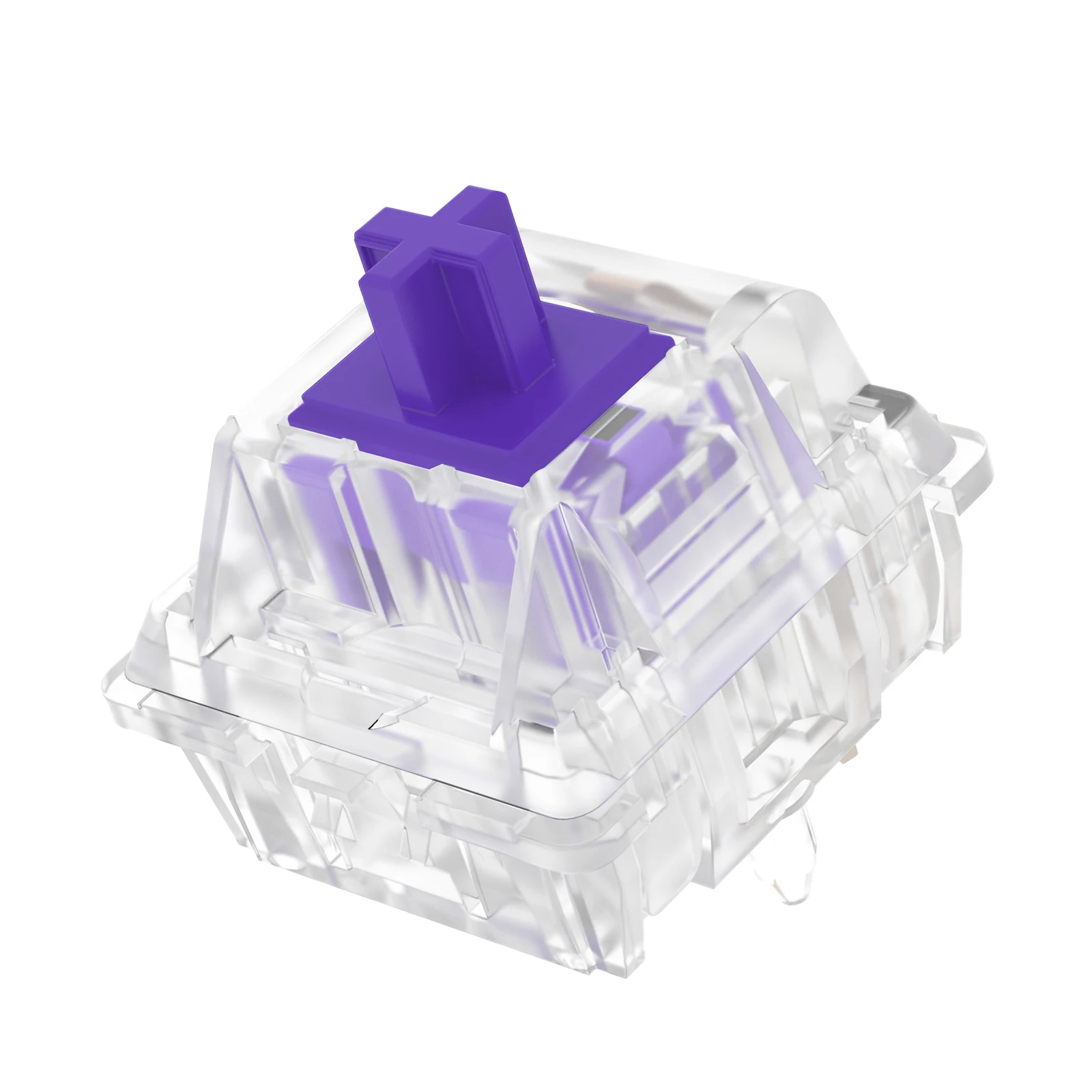 Imagem -02 - Durock-médio Interruptores Tácteis Interruptor de Teclado Mecânico Clear Zealio v2 Interruptores Tácteis Banhado a Ouro Roxo 65g Primavera