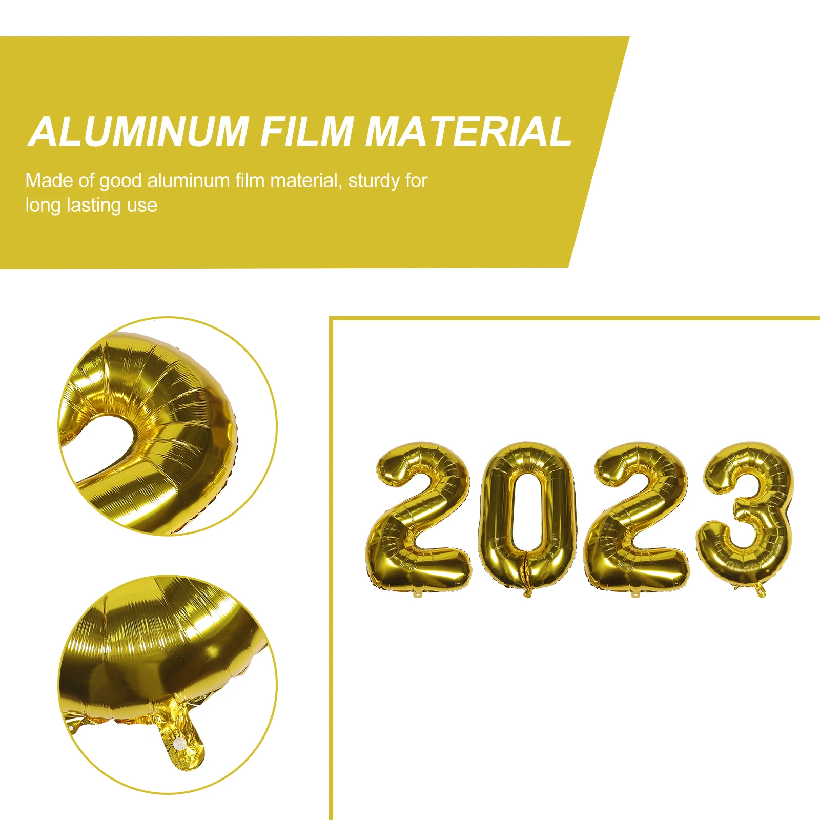 

2023 New Year Balloon Decor Set White Balloons Aluminum Film Inflatable Kit Party Supplies Holiday Accessories