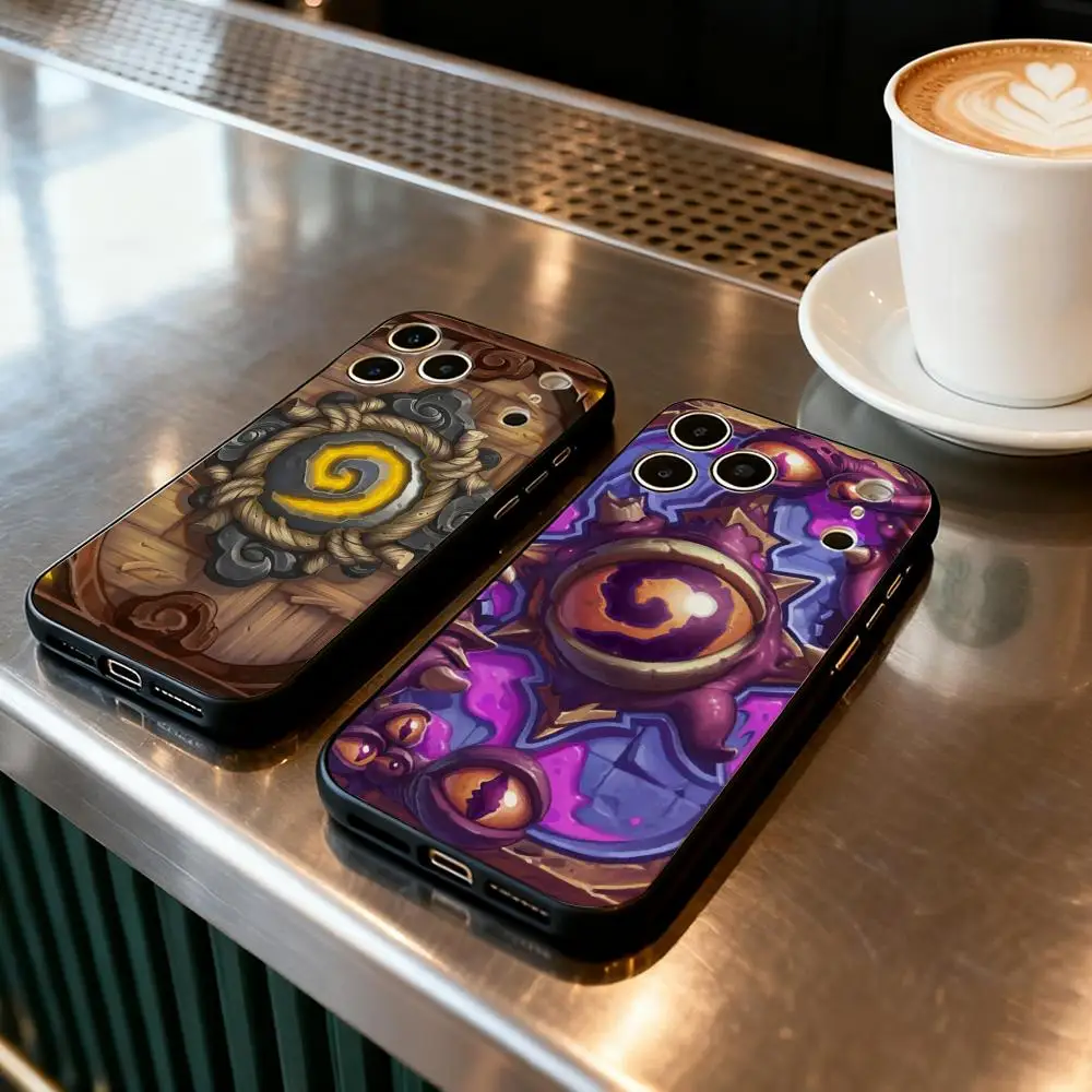

H-Hearthstone Card Phone Case For iPhone 17 Air 16 16e Plus Pro MAX15 14 13 12 11 xr 7 8 6 se XSmax Soft black case