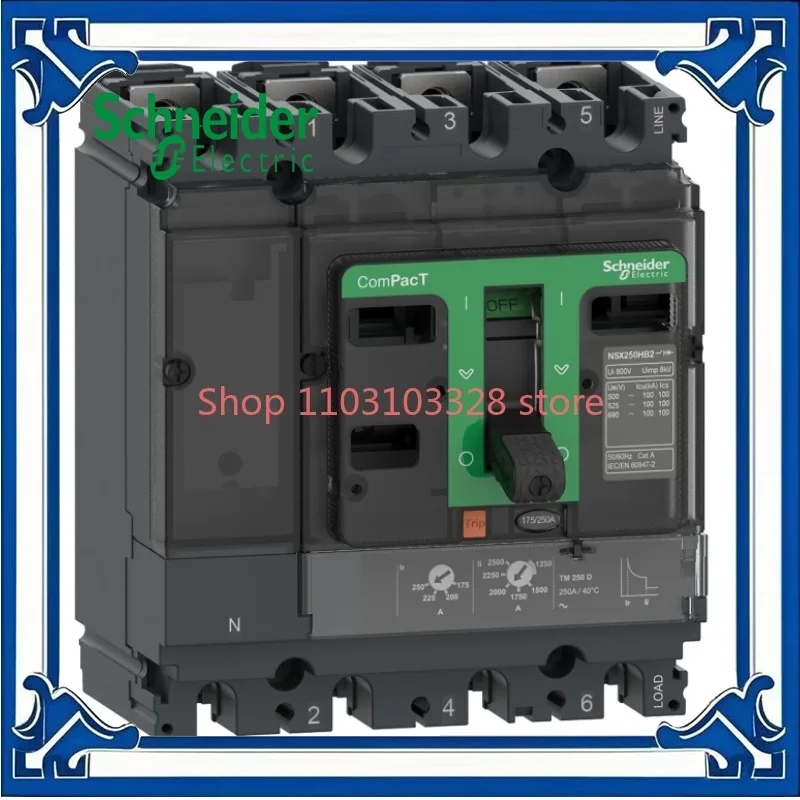 

Original NSX fixed complete plastic case circuit breaker,4P Frame current 160A,36kA C16F4TM080 C16F4TM100 C16F4TM125 C16F4TM160