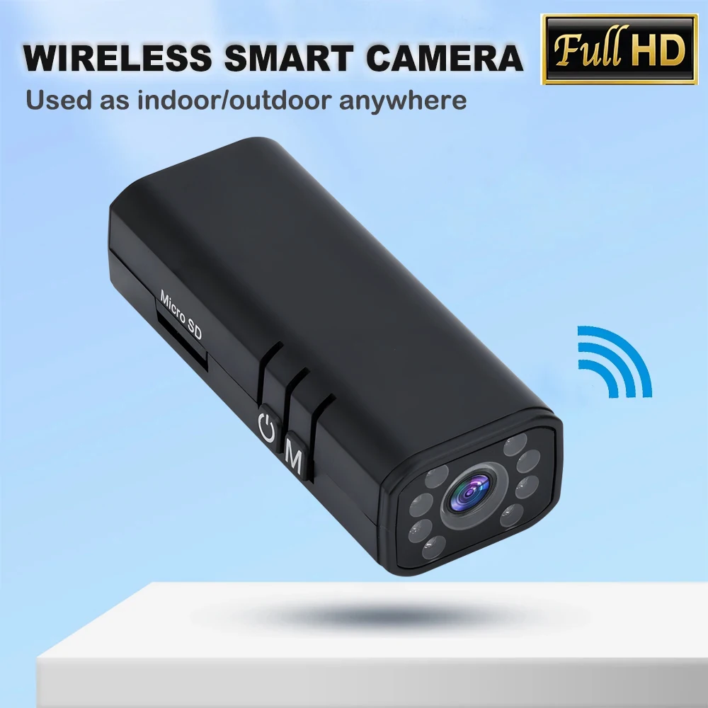 Mini 1080P HD Camera Smart Home Security Indoor Night Vision Camera Wireless WiFi Remote View Small Camcorder Video Recorder