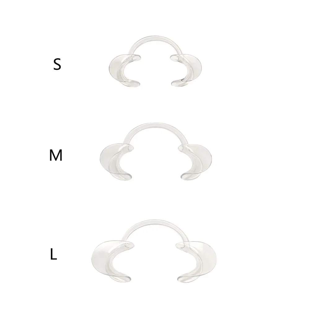 50 unids/set Dental forma C Retractores de mejillas orales boca mordaza abridor de labios S M L transparente resistente odontología herramientas de ortodoncia