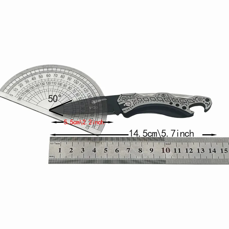 Folding Rounded Stainless Steel Knife for Fishing Boats and Fishing Accessories, Easy To Carry for Camping and Cutting Meat