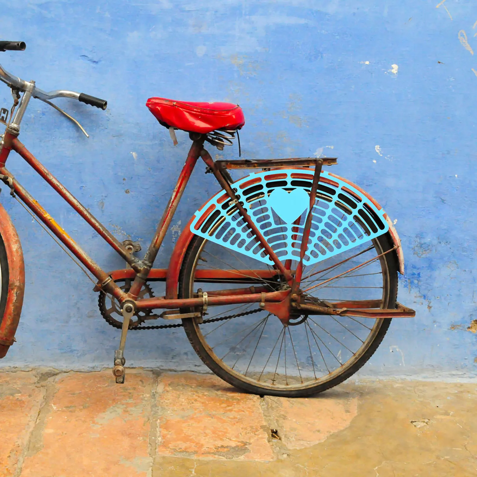 

2Pcs Bike Rear-Wheel Protective Net Premium Plastic Backseat Screen Prevent Skirt Catch Bike Protective Gadget Easy Remove