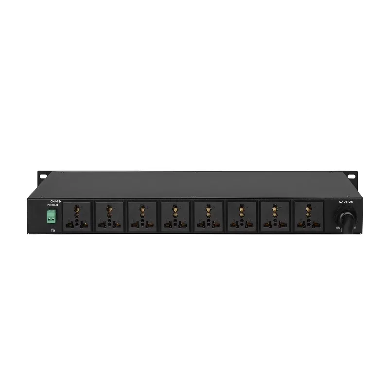 Digital Power Supply with Filtered 8-Outlet Power Sequencer Surge Protector Voltage Display 8-Channel Power Se