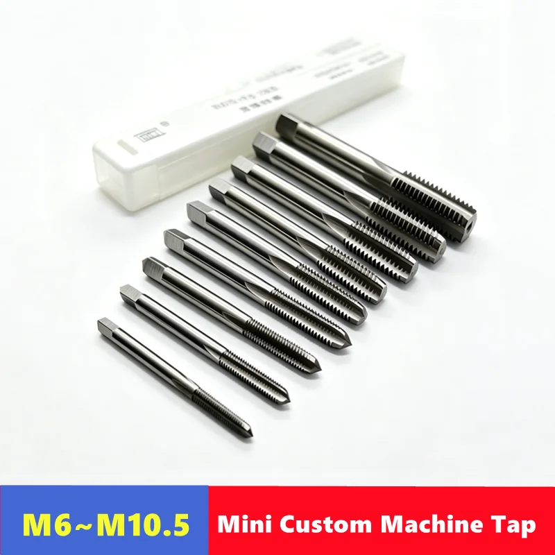 Machine Tap Non-Standard M6 M6.5 M7 M7.5 M8 M8.5 M9 M9.5 M10 M10.5HSS mini Straight Groove, Machine Tool Thread Tapping Tool