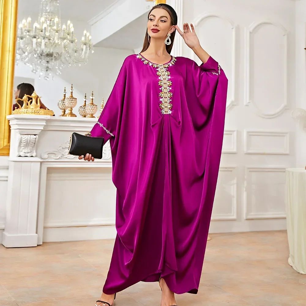 Eid Mubarak Abaya Dubai Turkey Islam Arabic Muslim Long Maxi Dress Kaftan Robe Evening Moroccan Dresses Abayas for Women Caftan