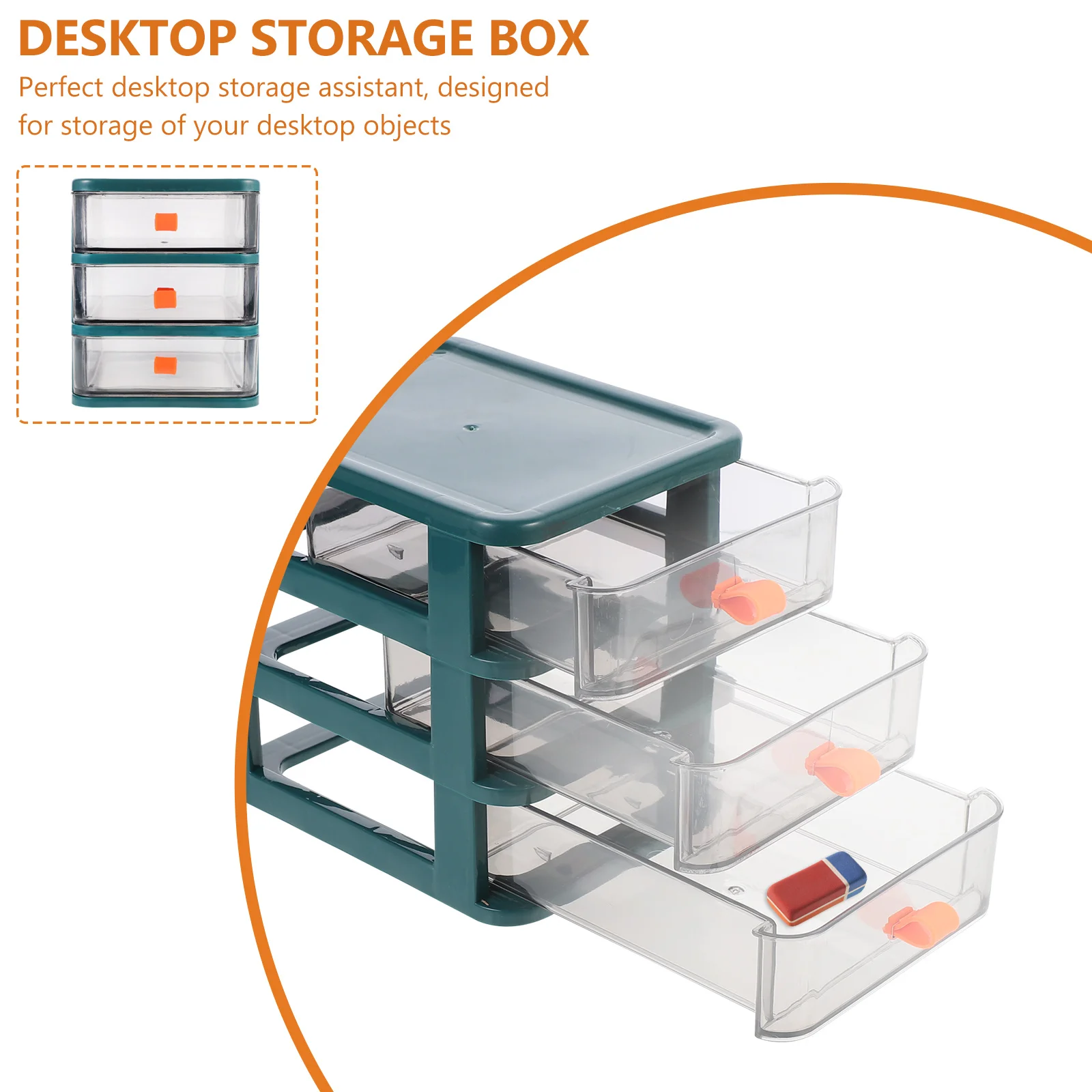 

1 pc Drawer Type Sundries Holder Multi-Storey Desktop Organizer Transparent Pp Storage Box For Office Study Room