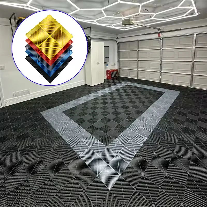 Car Wash Plastic Floor Tiles Garage Flooring for Auto Detailing Floor