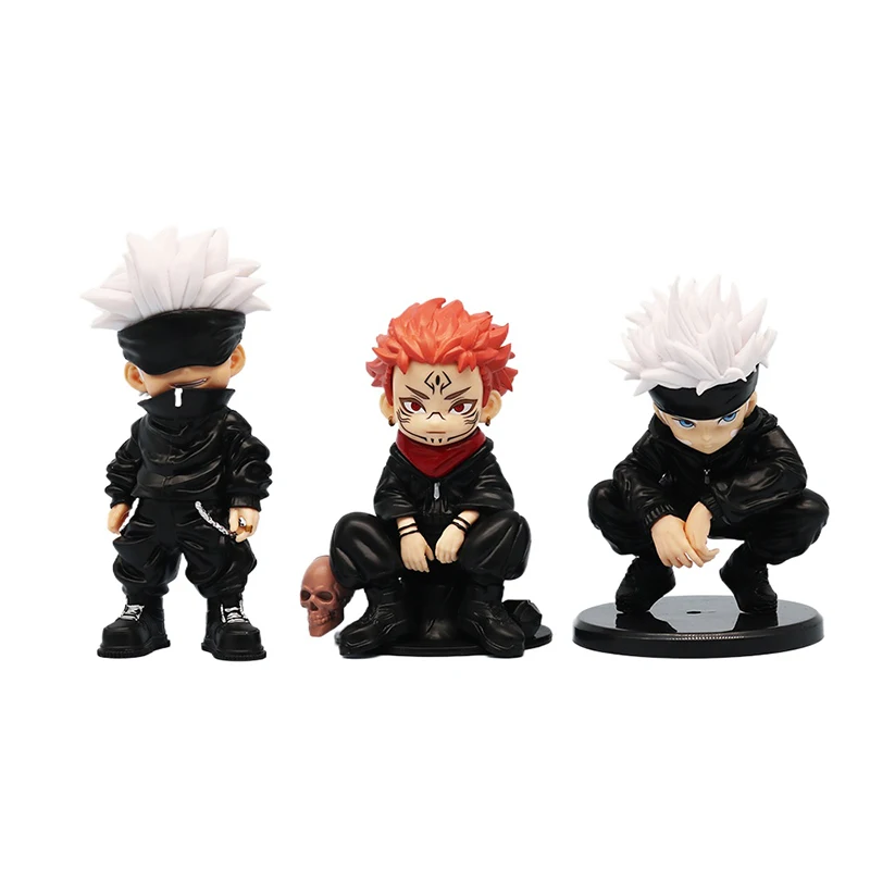 

Q-version Jujutsu Kaisen Anime Character Doll Desktop Car Ornament Birthday Gift Team Toy Gojo Satoru Itadori Yuji