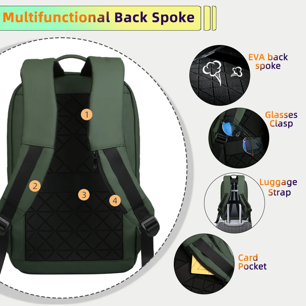 Heroic Knight Backpack for Men Business Slim Backpack Tablet Light Weight Travel Backpack 14\