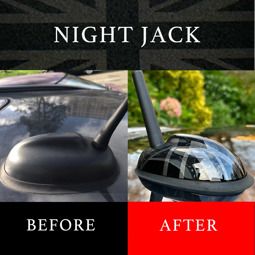 

For MINI Cooper S JCW R60 Countryman R61 Paceman New Night Jack Car Exterior Trim Antenna Cover Sticker Car-Styling Accessories