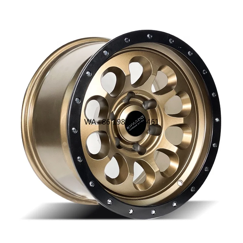 Rodas Offroad Aros Bronze com Borda Preta em Promoção 17x9 6x139.7 20x9 Rodas de Liga Leve Aro 20 Personalizadas de Alta Qualidade Padrão JWL