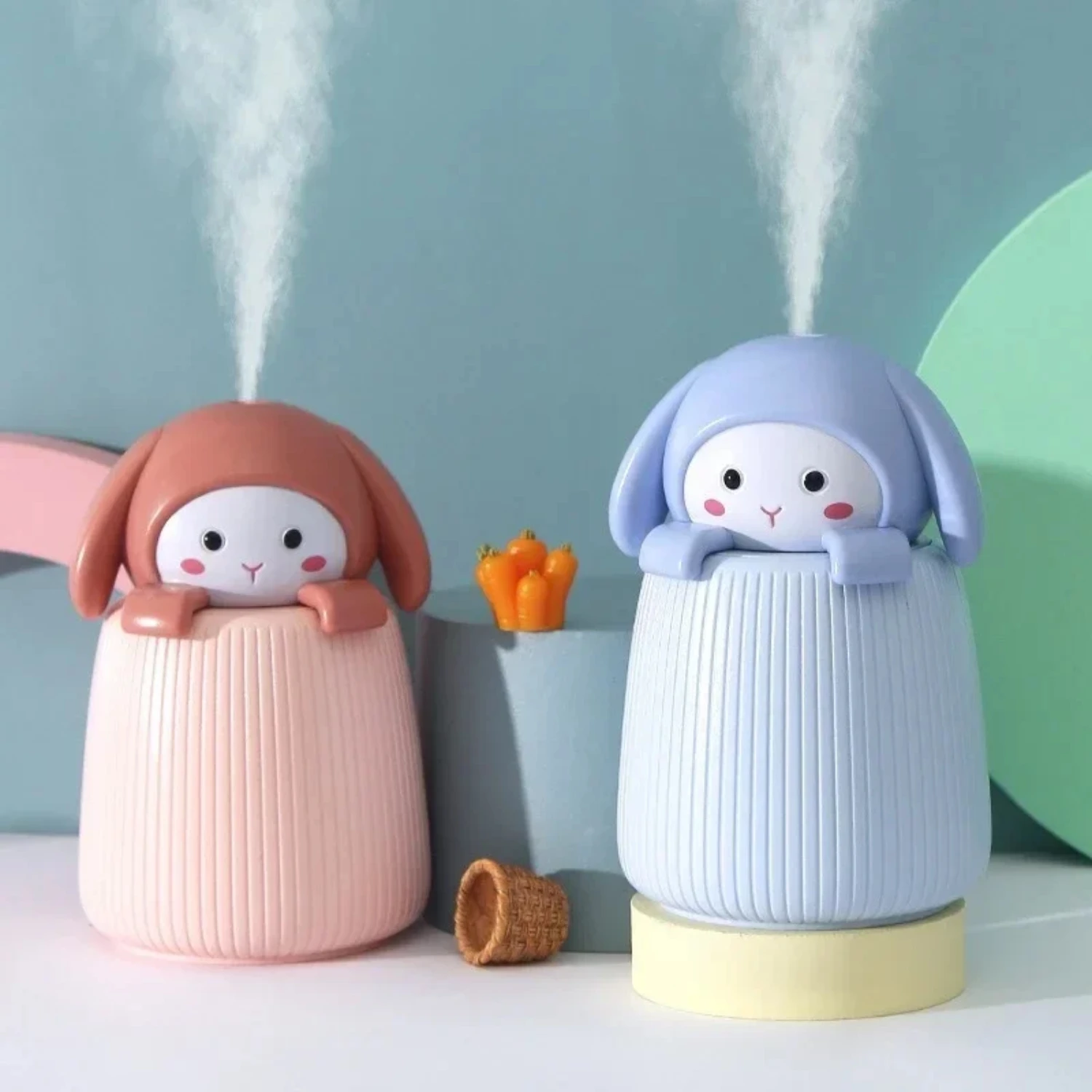 New Conveniently Sized Portable Rabbit Humidifier - Essential Travel Companion for Moisturizing Air - Easy-to-Use with Personali