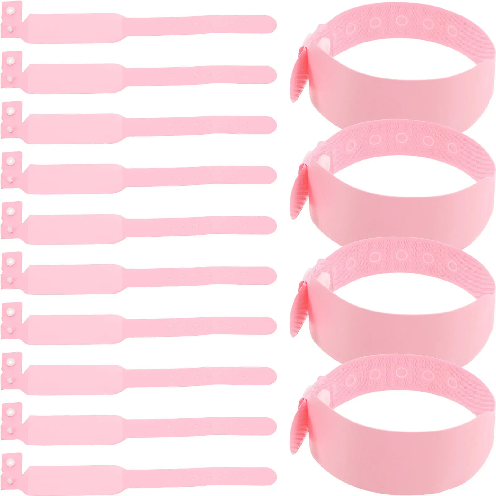 

100Pcs Identification Wristbands Disposable PVC Writable Hospital Bands Waterproof Secure Patient Id