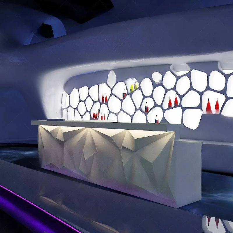 

White Diamond Bar Wholesale Modern Light Emitting Diode Corian Nightclub Disco Bar Beer Cocktail Restaurant