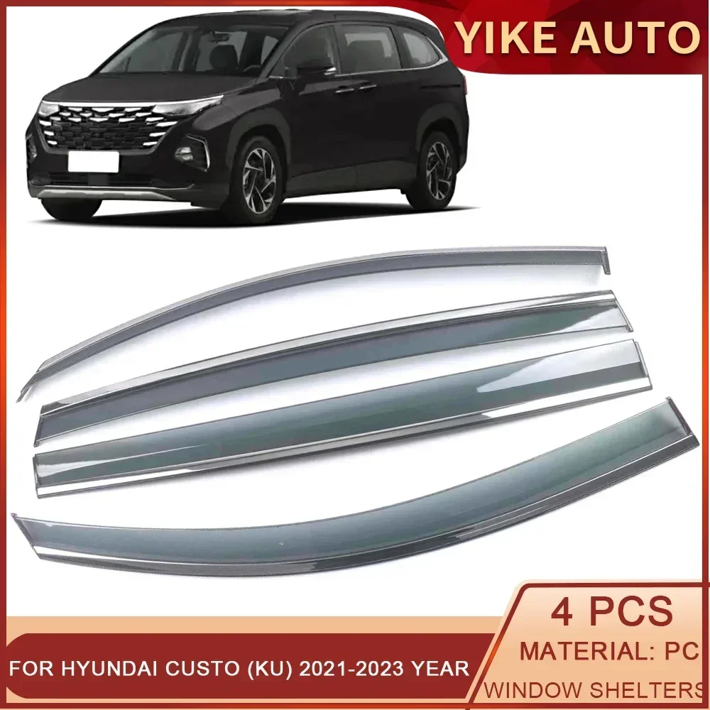 For Hyundai Custo (KU) 2021-2023 Car Window Sun Rain Shade Visors Shield Shelter Protector Cover Sticker Exterior Accessories