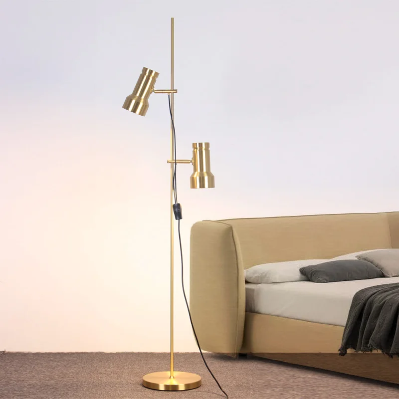 Lampadaire bicolore à angle réglable, style créatif, salon, bureau, chambre à coucher, double commande