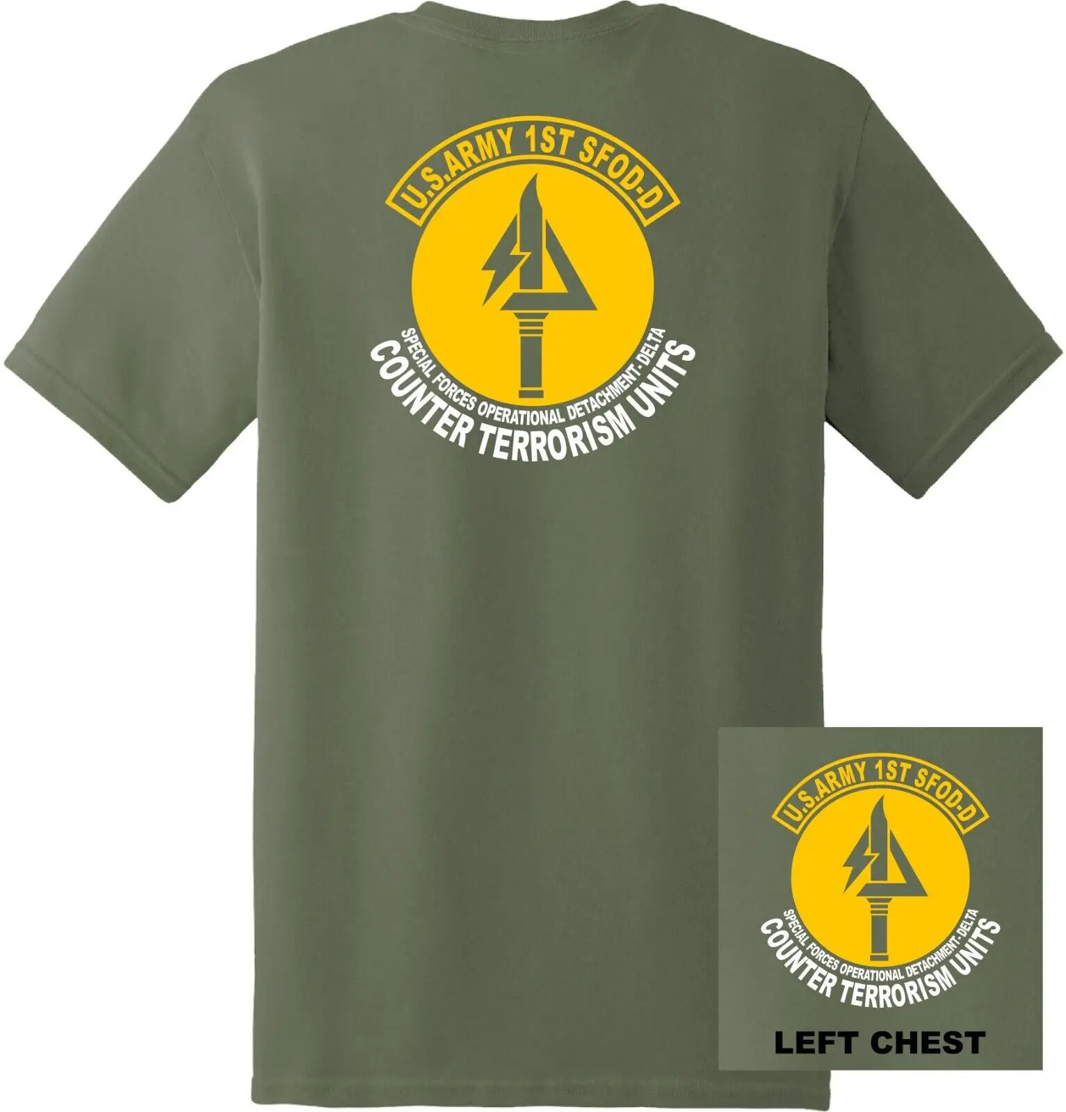 US Army Delta Force 1st Special Forces Operational Detachment T-Shirt 100% Cotton O-Neck Summer Short Sleeve Casual Mens T-shirt