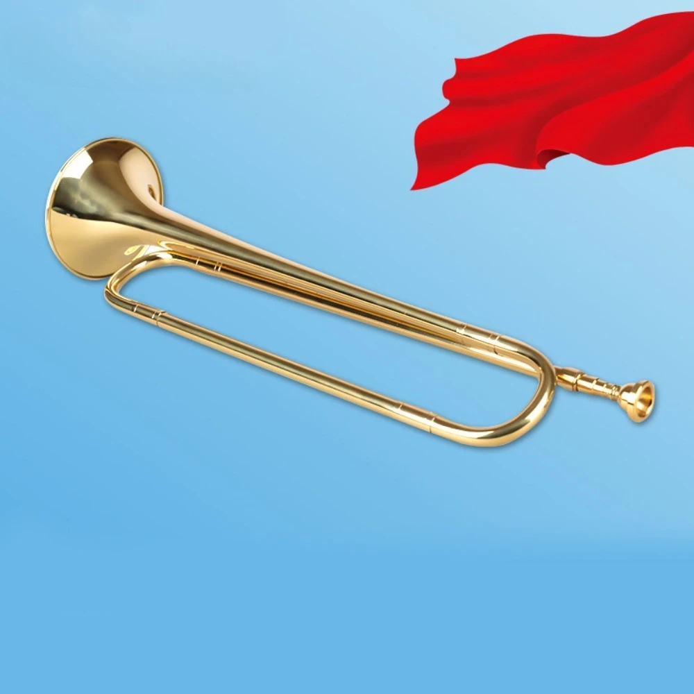 Professional Trumpet Instrument Brass B Flat Lacquer Gold 3 Tone Trumpet Beginner