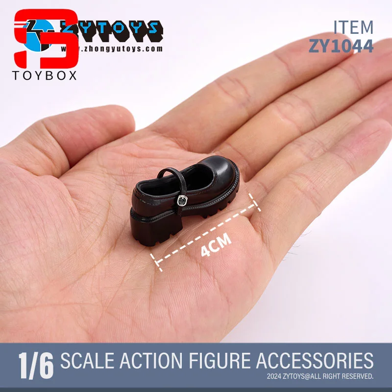 In Voorraad ZYTOYS ZY1044 1/6 School Meisje Zwart Lederen Schoenen JK Uniform Schoenen Model Fit 12 ''Vrouwelijke Soldaat Action Figure body