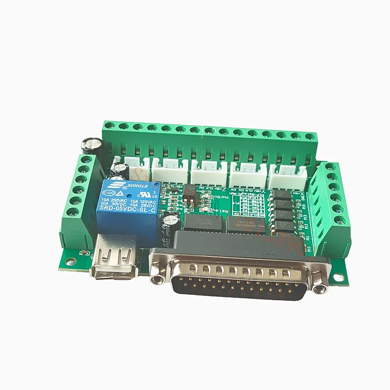 Interfaz de placa de arranque CNC de 5 ejes con Cable USB para controlador de Motor paso a paso MACH3, Control de puerto paralelo, 1 unidad