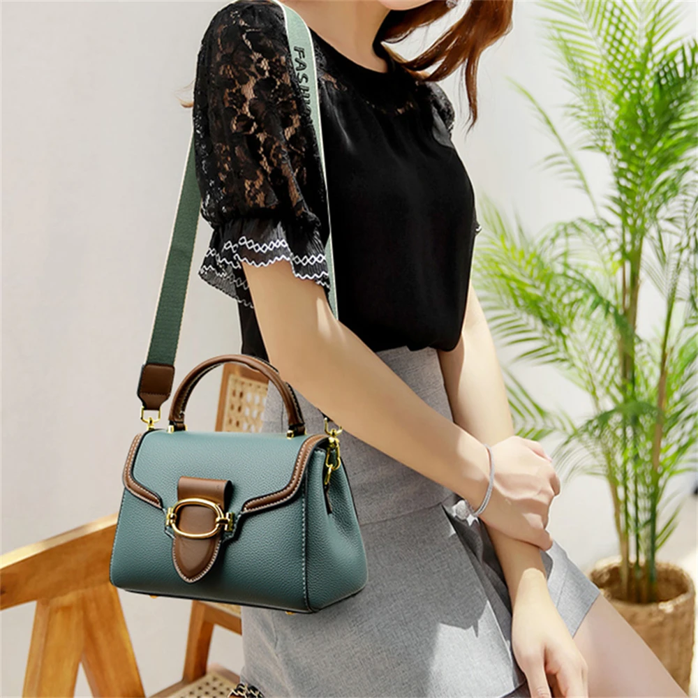 2023 Fashion Women\'s Handbag High Quality Leather Shoulder Bags Solid Color Ladies Designer Crossbody Handbag PU Bolsos De Mujer