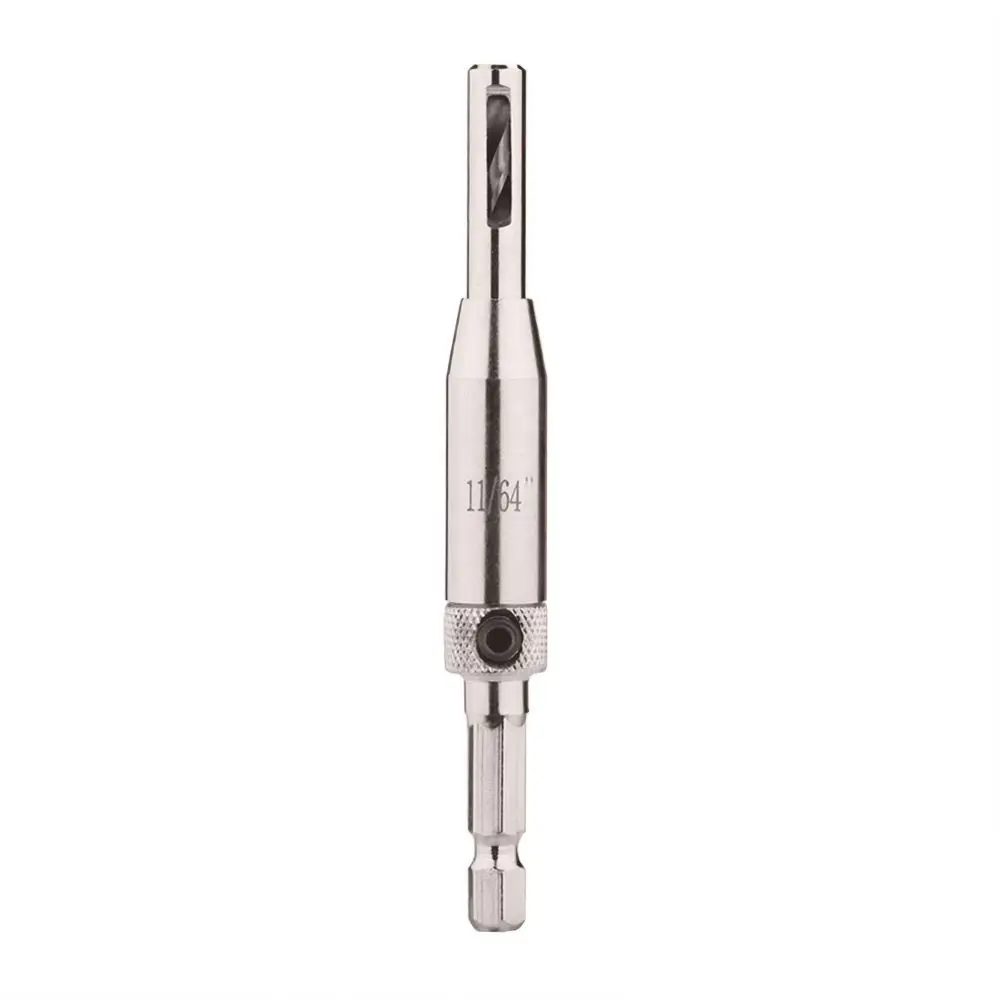 8PCS Universal Self Centering Drill Bit Set Silver Compact Hinge Drill Bits Self Centering Design High Speed Steel