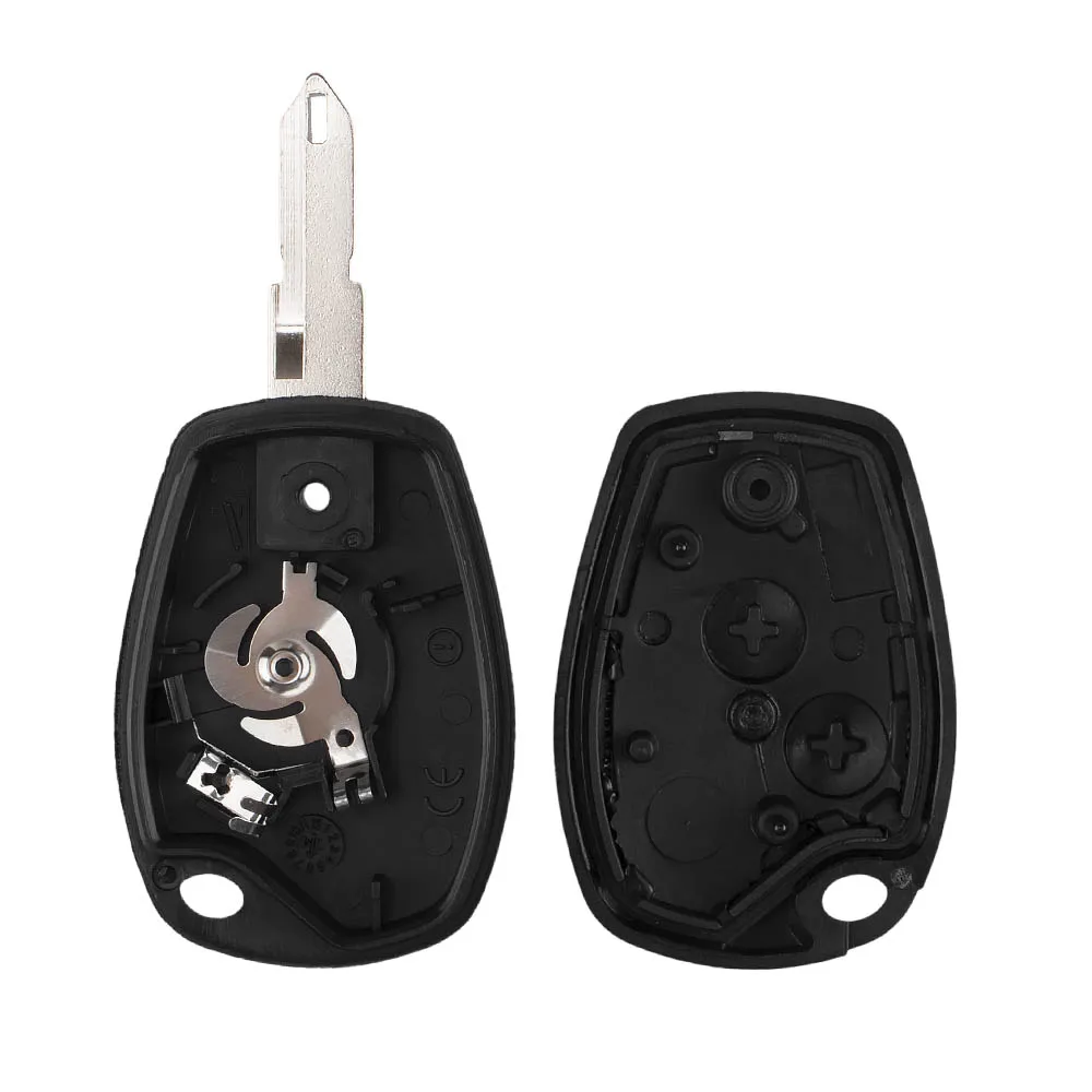 KEYYOU For Renault Duster Clio DACIA 3 Twingo Logan Sandero Modus For Nissan Fob 2 Buttons Car Alarm Remote Key Shell Case